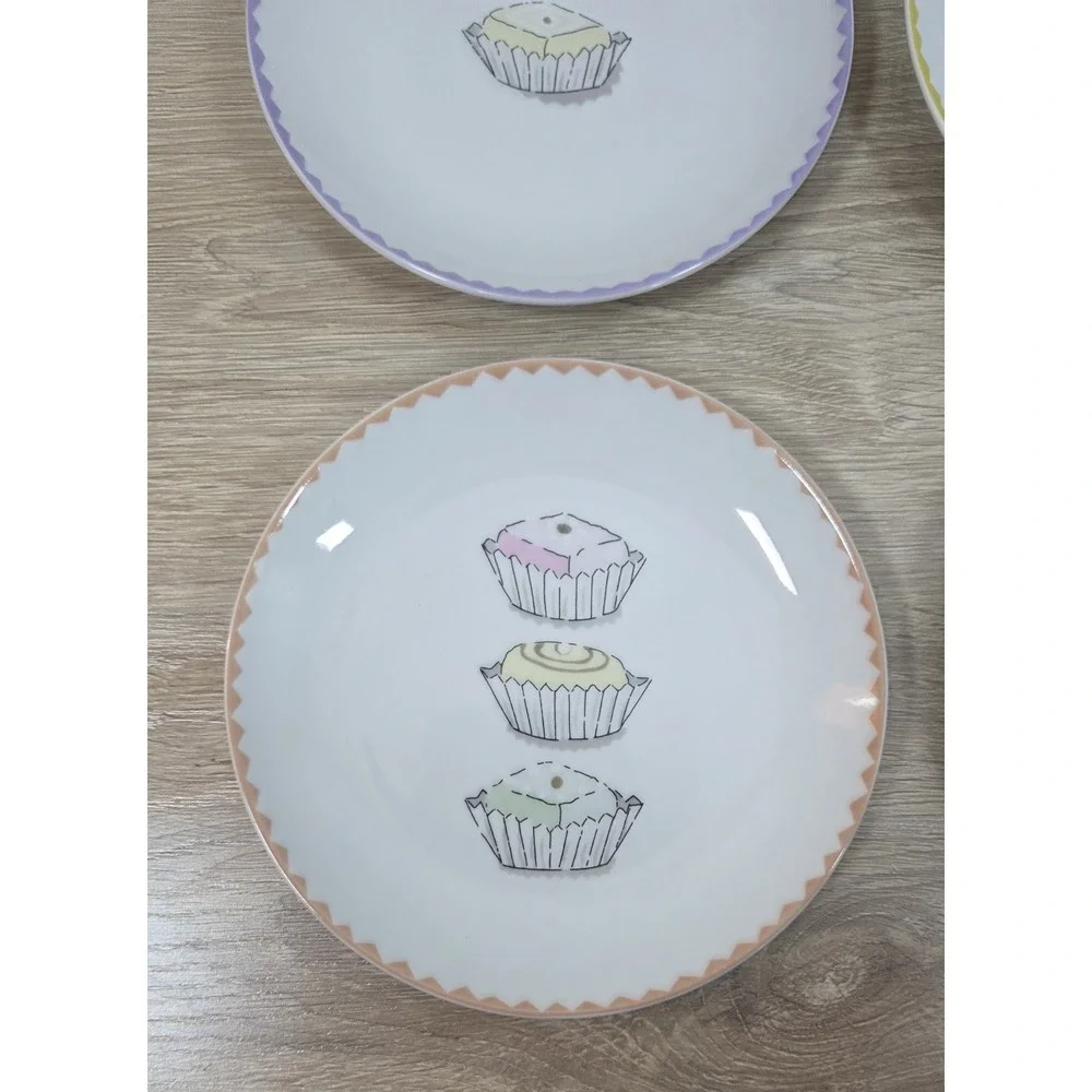 Nancy Green Boston Warehouse Counting  Cupcake Dessert Plates 6.5
